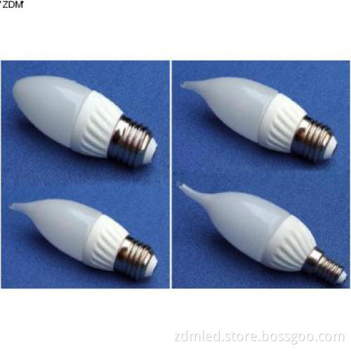 Ceramic LED Candle Bulb 2W SMD3629 LED E14 E26 E27 Base